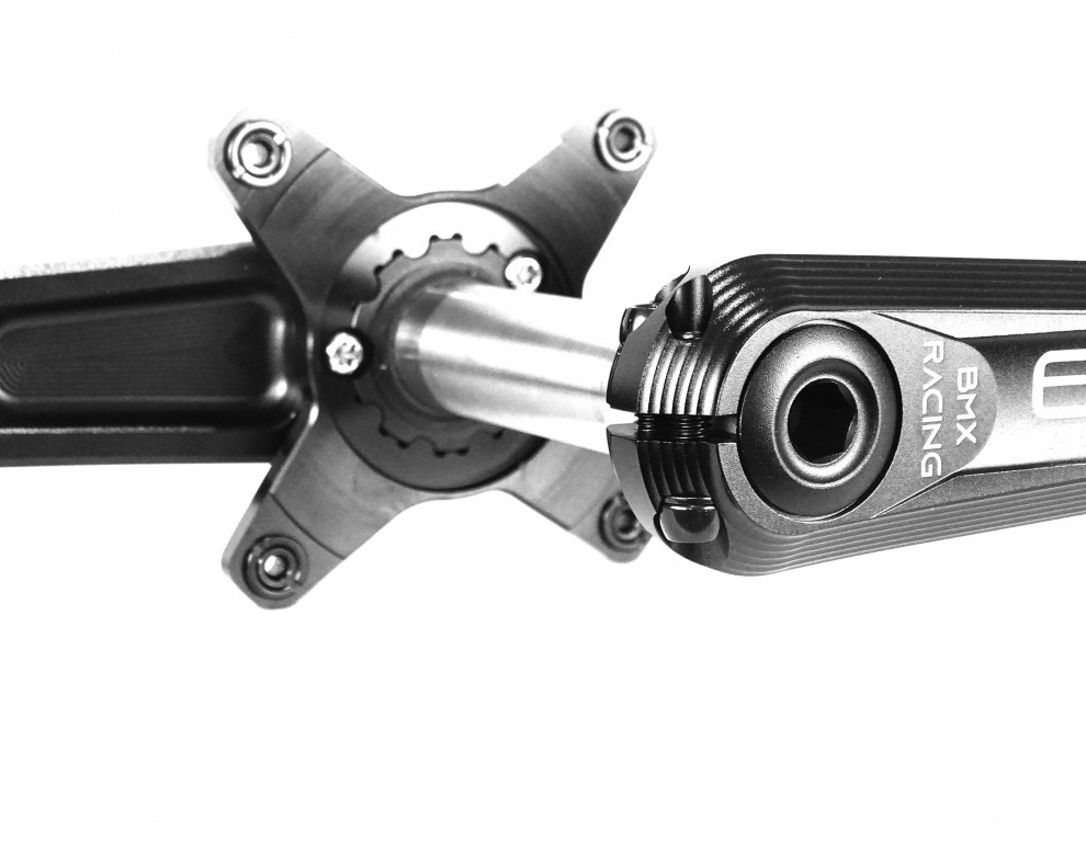 Pédalier BMX Monobloc Motodak 44 Dents Argent - Ensemble Avec Cuvettes (d1/2) - Neuf